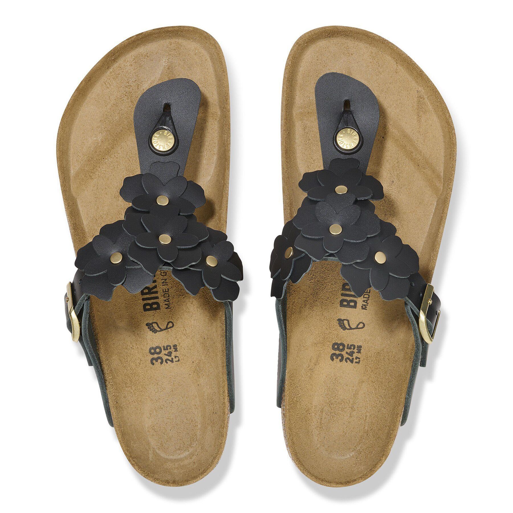 Alternative view of Gizeh Flower Embellishment Natural Leather