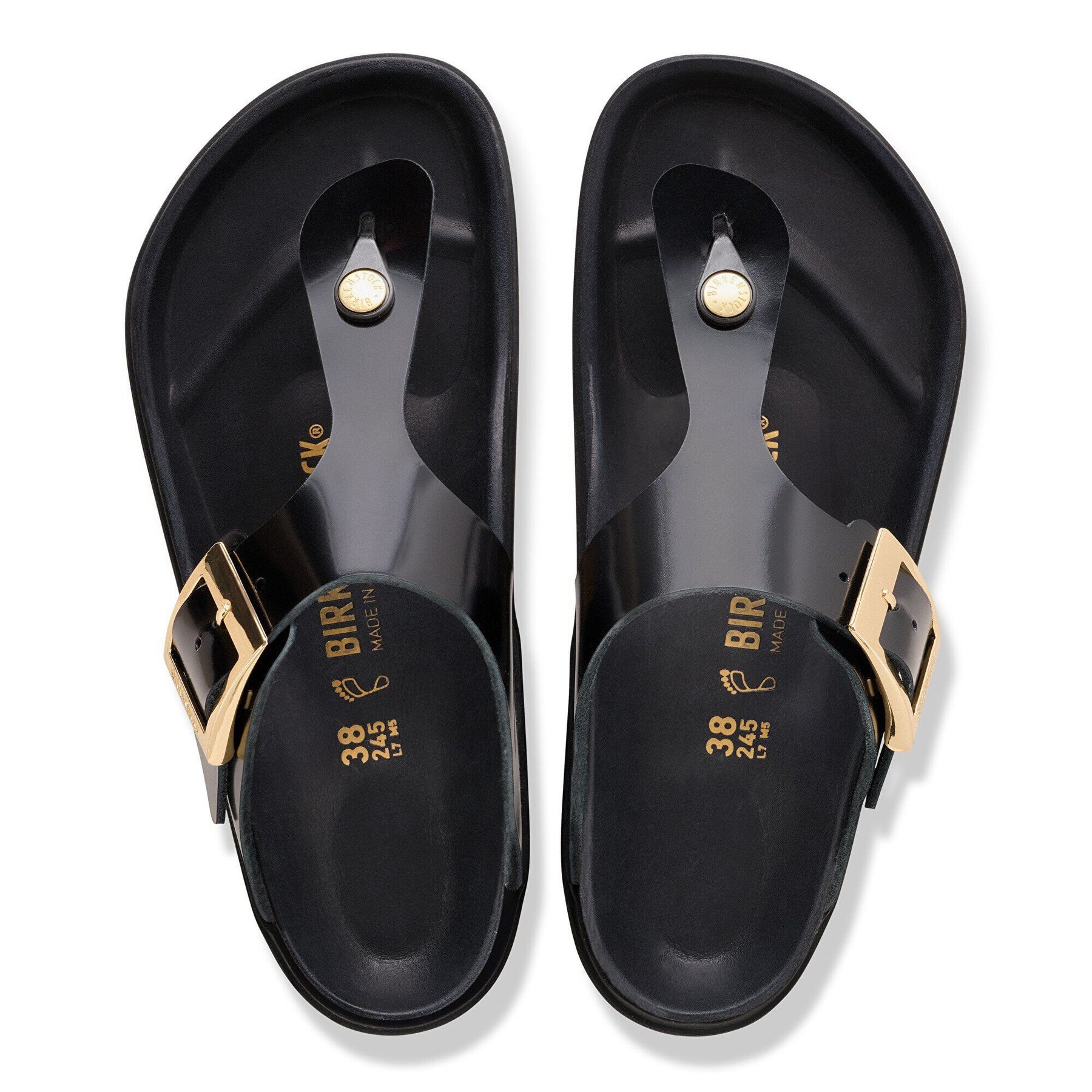 Alternative view of Gizeh Droplet Buckle Natural Leather Patent