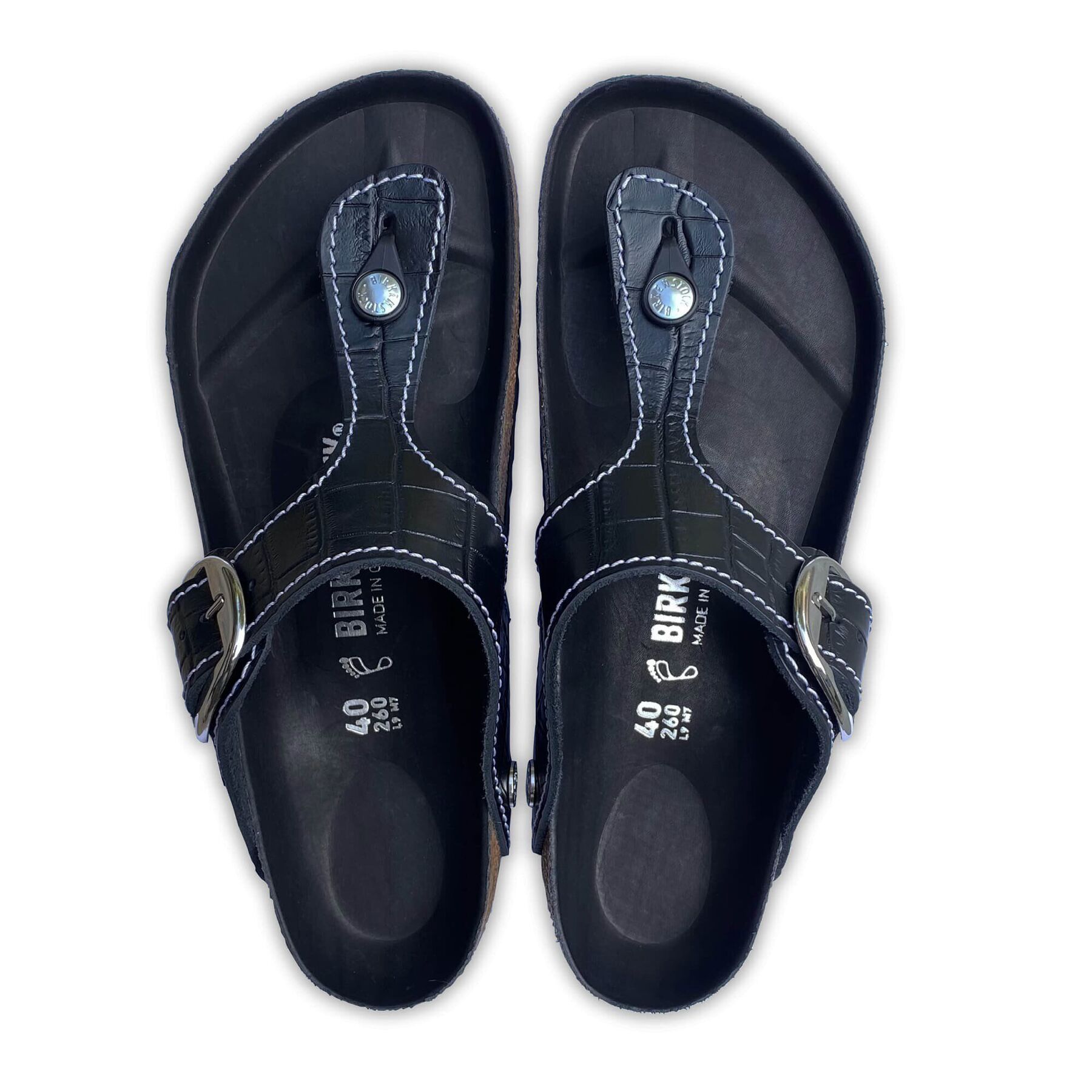 Alternative view of Gizeh Big Buckle Natural Leather Patent Black