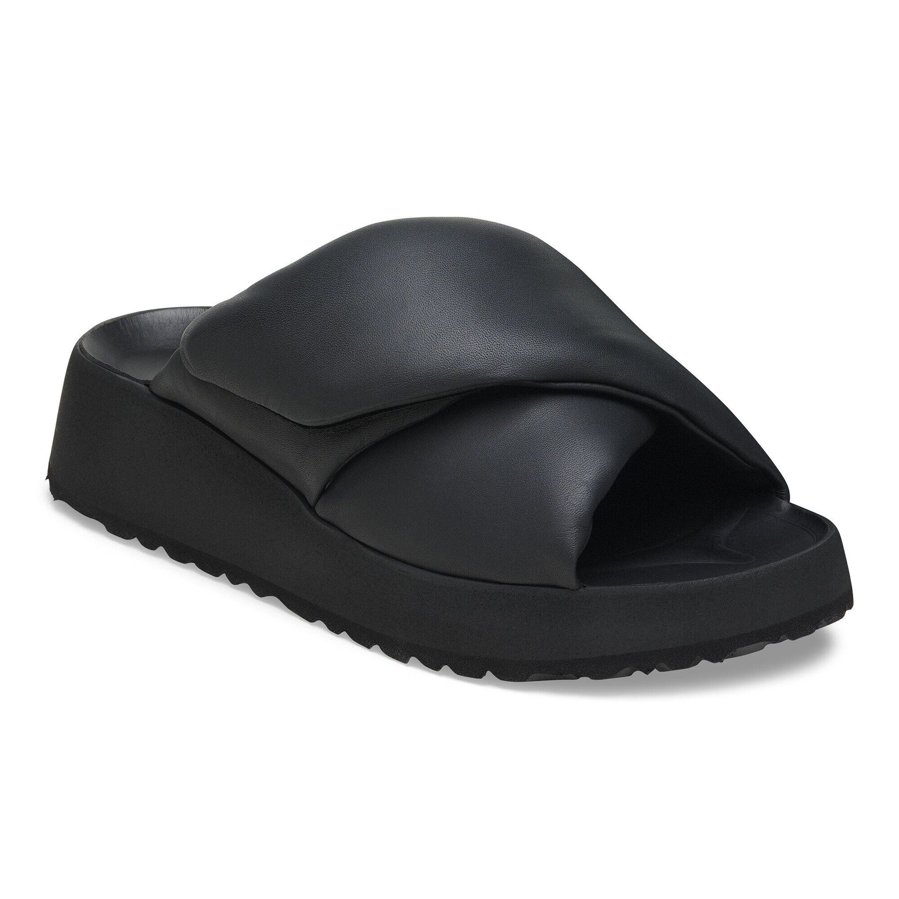 Theda Cross Strap Natural Leather