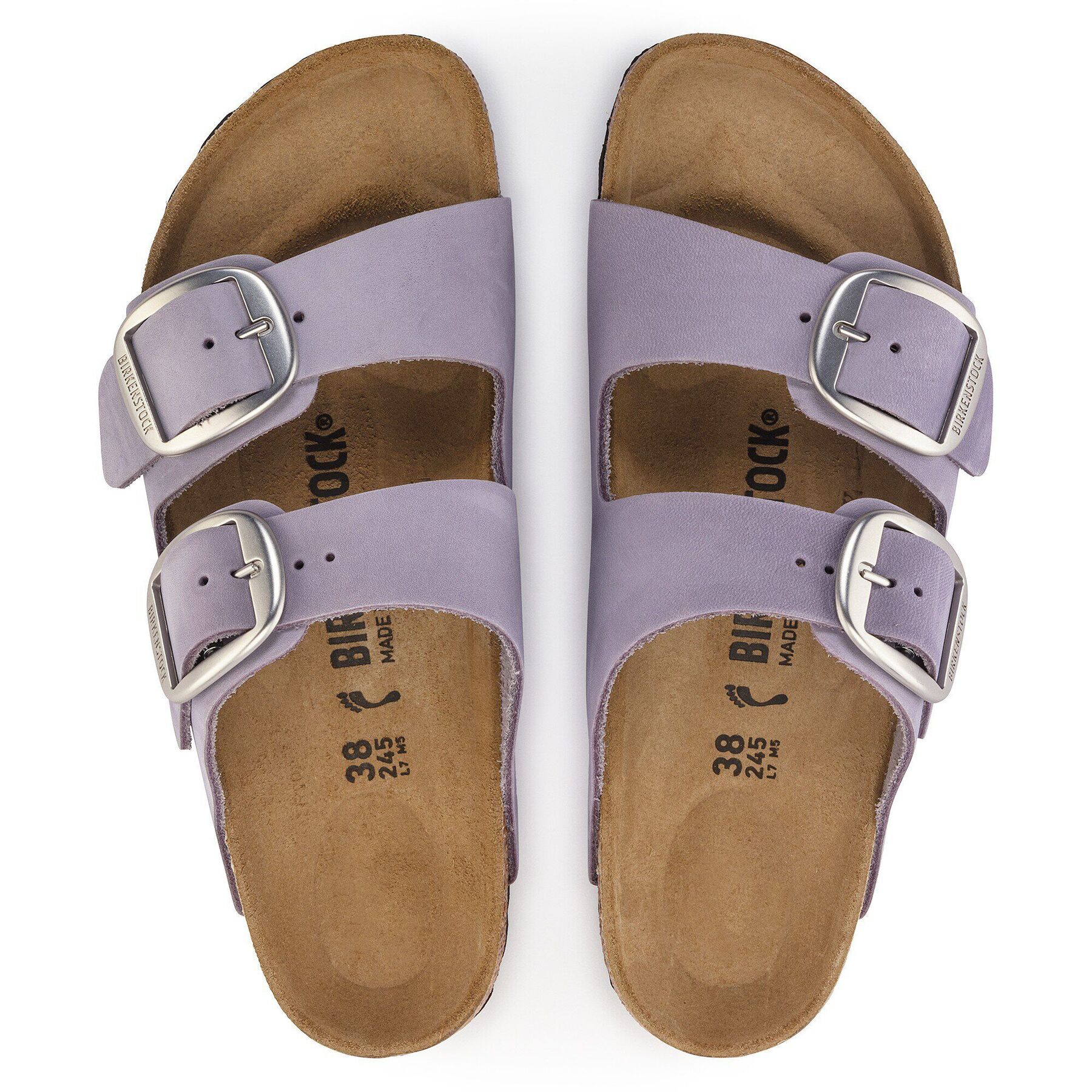 Alternative view of Arizona Big Buckle Nubuck Leather Purple Fog