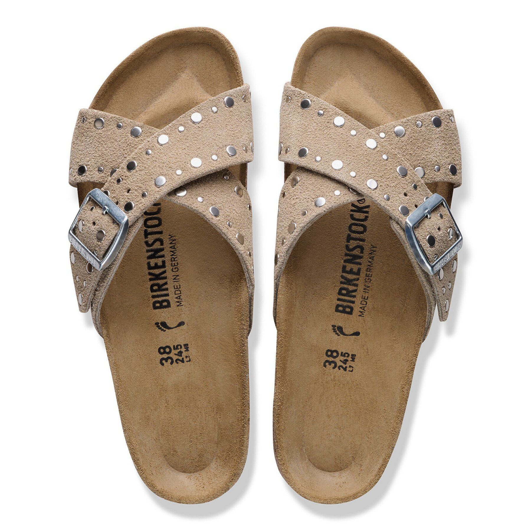 Alternative view of Siena Rivet Border Suede Leather