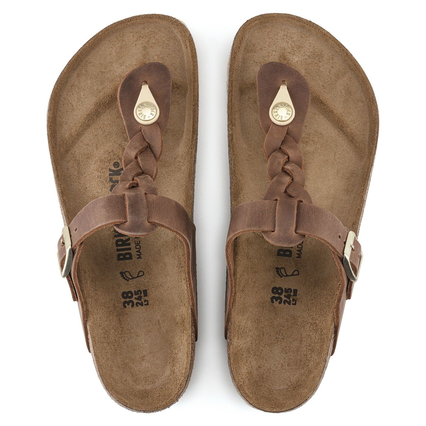 Alternative view of Gizeh Braided Natural Leather Oiled